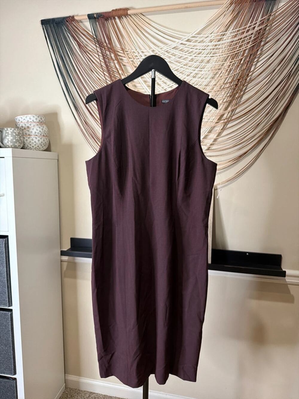 Sonia Milani NWT burgundy wool blend dress 12 3290